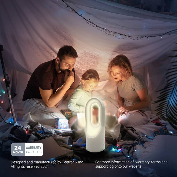 Porodo 2 in 1 Multi-Function Outdoor Flashlight 1200mAh - White