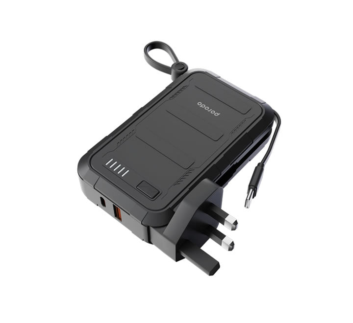 Porodo 10000mAh PPS Powerbank Type-C USB A with Type-C 20W & Lightning 10W Cable UK