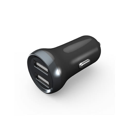 Porodo Dual Port Mini Car Charger 2.4A - Black