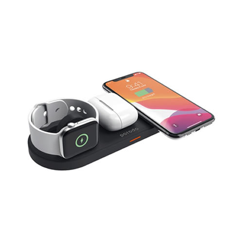 Porodo 4 in 1 Slim Charging Station 7.5W/10W for iPhone / Apple Watch / Airpods