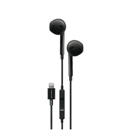 Porodo Soundtec Stereo Earphones with Lightning Connector 1.2m - Black