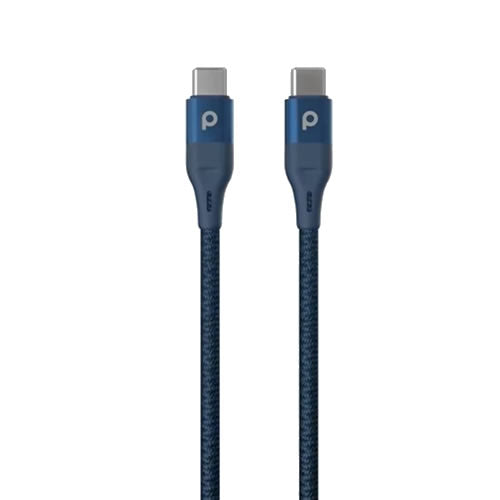 Porodo Aluminum Braided USB-C to USB-C Cable 1.2M 60W - Black