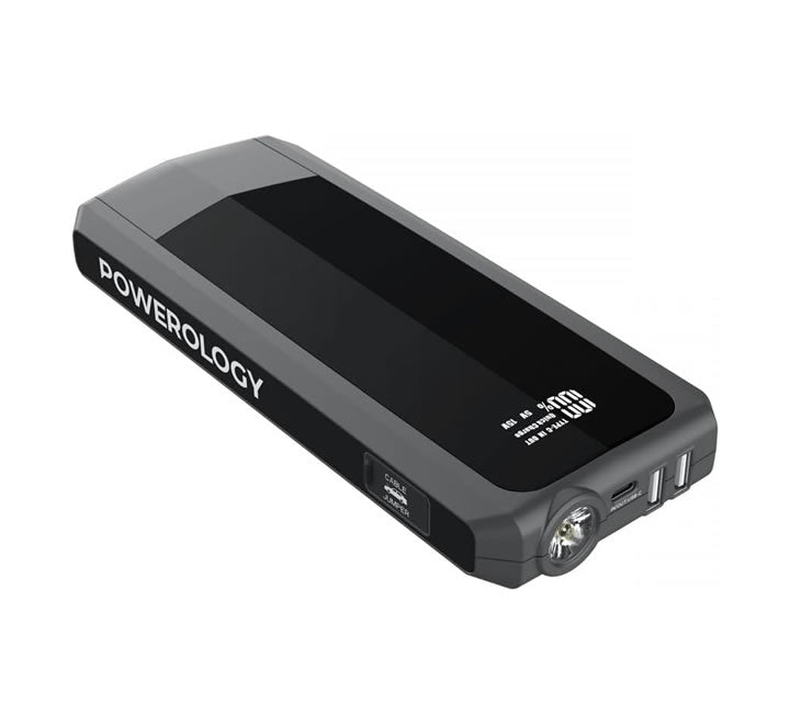 Powerology Jumpstart Powerbank 16000mAh PD 18W QC3.0 1200A 6L - Black