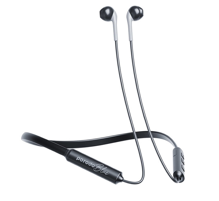 Porodo Blue ENC Neckband Apple Buds Earphones - Black