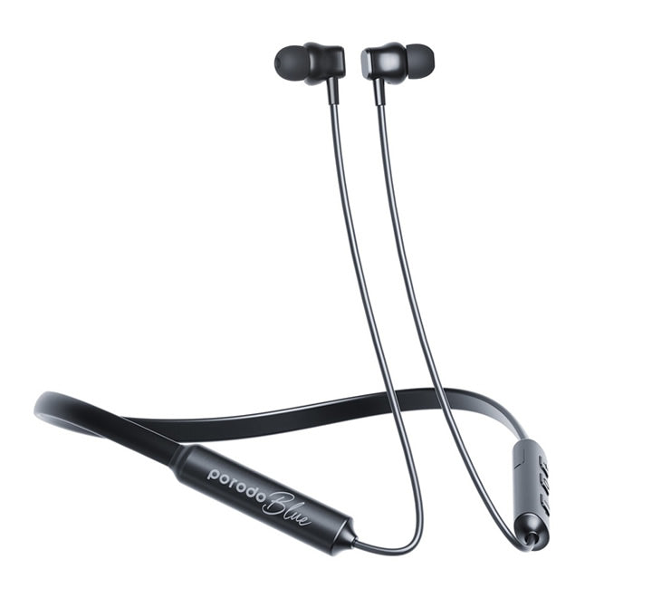 Porodo Blue ENC Neckband In-Ear Earphones - Black