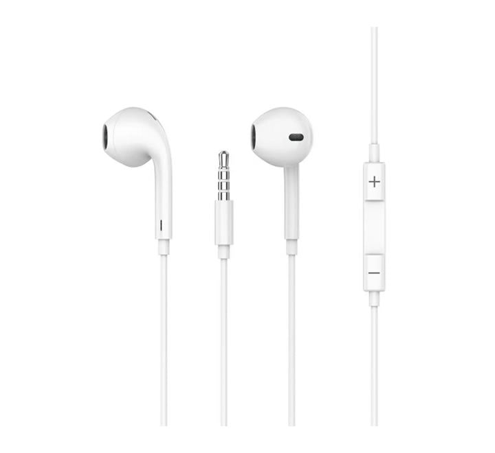 Porodo Blue Stereo Earphones with Aux Connector 3.5mm - White