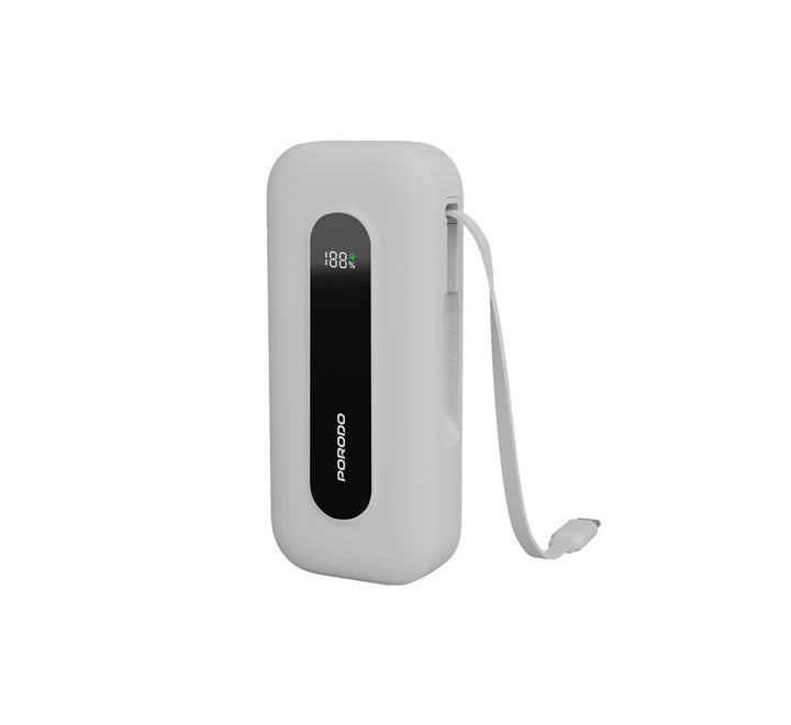 Porodo 10000mAh  Powerbank 22.5W Type-C port and Type-C Cable with Digital Display