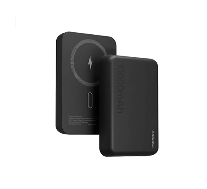 Porodo 15W Wireless + PD 20W MagSafe Power Bank 10000mAh - Black