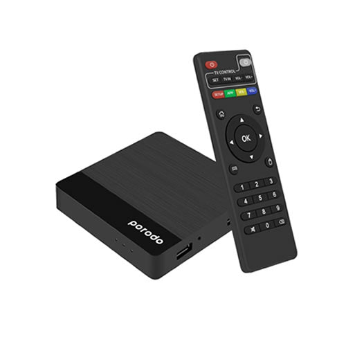 Porodo Android TV Box Video Streaming - Black