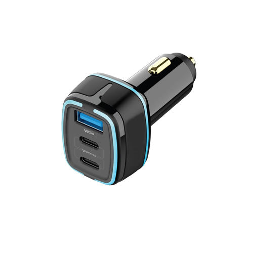 Porodo Multi-Port Car Charger QC3.0 20W + Dual PD 20W / 65W