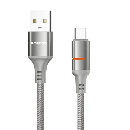 Porodo 2.4A USB-A to Type-C Braided Cable 1.2M