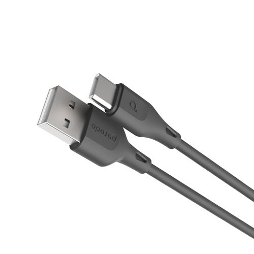Porodo New PVC Type-C Cable 2M 3A - Black