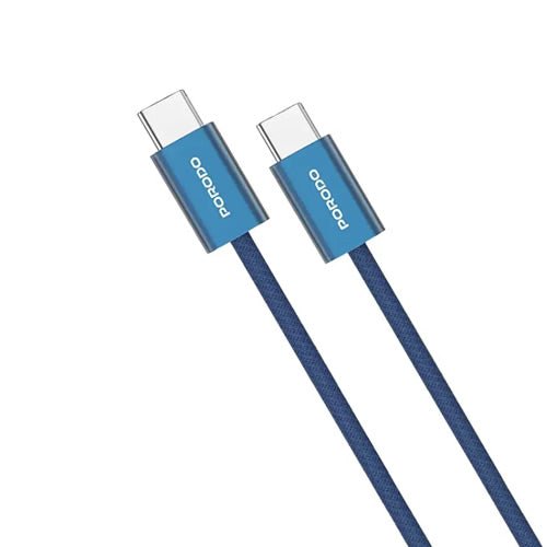 Porodo 60w Cable Braided C to C Metal Housing + Cotton Braided Round