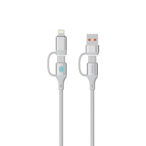 Porodo 4-In-1 High-Speed Charging Cable - Gray