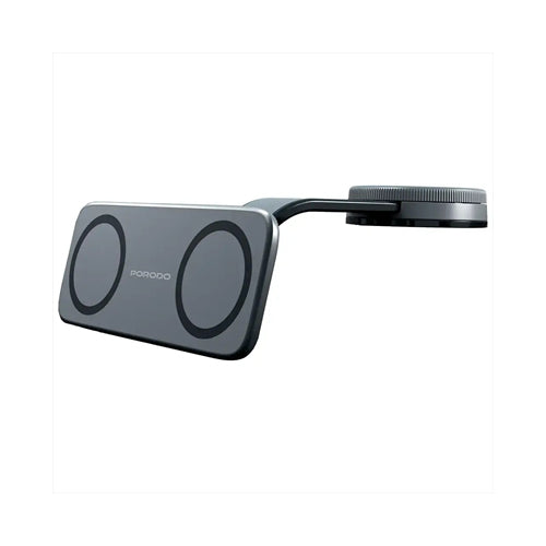 Porodo Vacuum & Adhesive Magnetic Car Mount 360° Full Rotation - Black