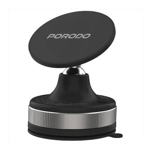 Porodo VacuSeal 360° Rotatable Adjustable Magnetic Vacuum Suction Holder - Black