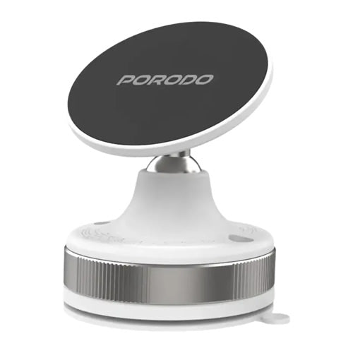 Porodo VacuSeal 360° Rotatable Adjustable Magnetic Vacuum Suction Holder - Black