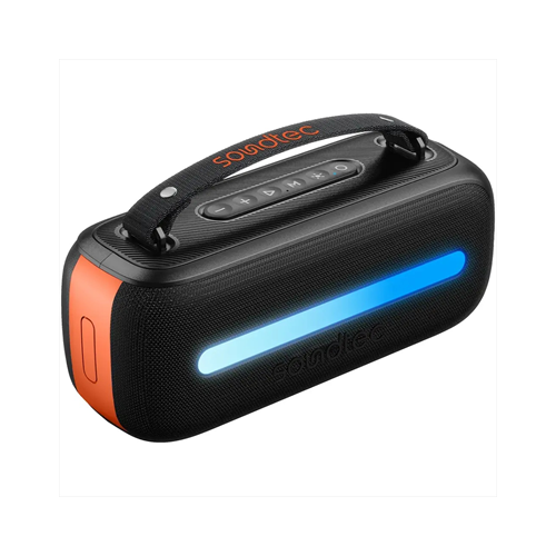 Porodo Soundtec 24W Portable Speaker with RGB Light - Black