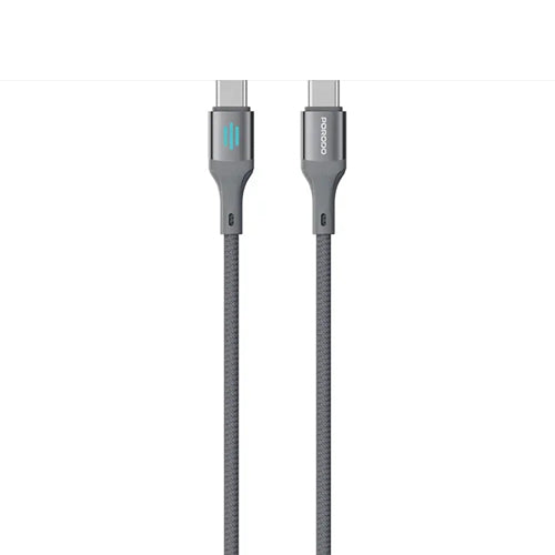 Porodo 1M C to C 60W Fast Charging Data Cable  3A Current+Pure Copper Core+Aluminum Alloy