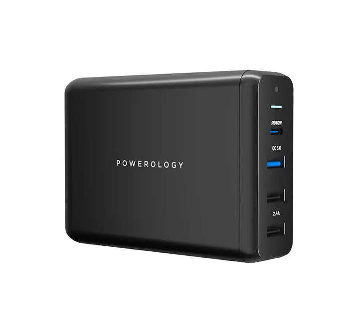 Powerology 4-Port Quick Charge Power Terminal PD 75W - Black