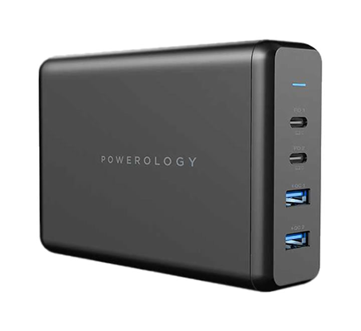 Powerology 4-Port Quick Charging Power Terminal 156W UK - Black