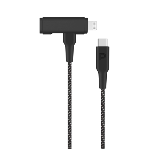 Powerology PD60W Braided USB-C to USB-C + Lightning Cable