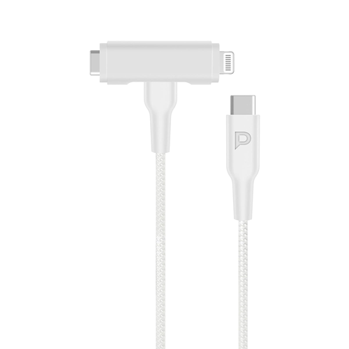 Powerology PD60W Braided USB-C to USB-C + Lightning Cable
