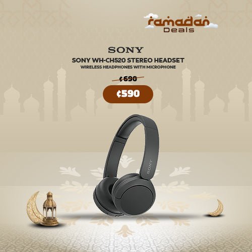 Sony WH-CH520 Wireless Headphones Bluetooth On-Ear Headset