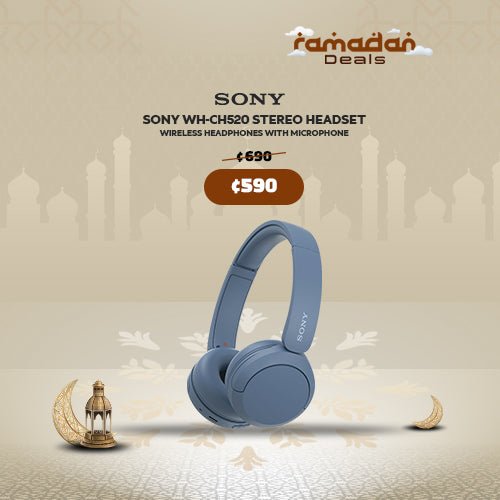 Sony WH-CH520 Wireless Headphones Bluetooth On-Ear Headset