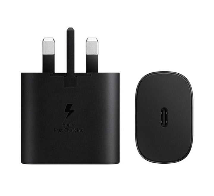 Samsung 25W PD USB-C Adapter 3 Pin- Black
