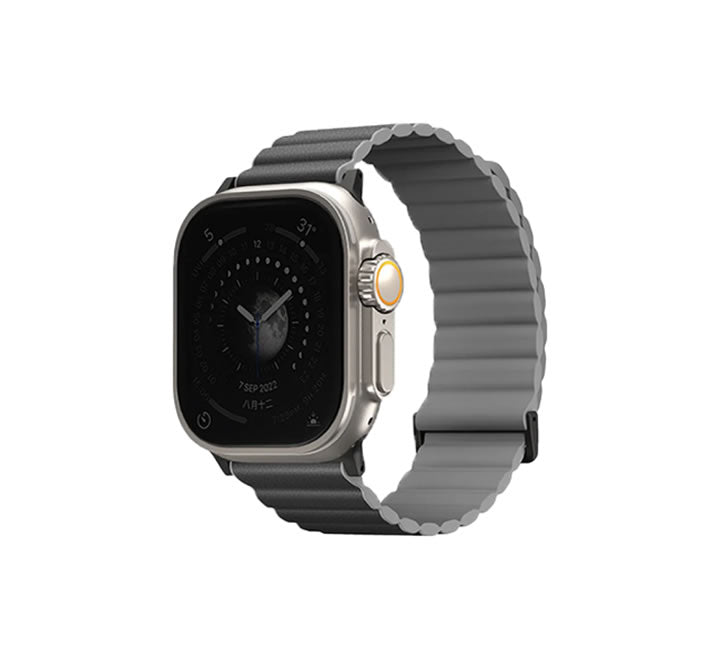 Uniq Revix Premium Edition Reversible Magnetic Strap For Apple Watch Ultra / S series 49/46/45/44mm - Charcoal Grey / Ash Grey