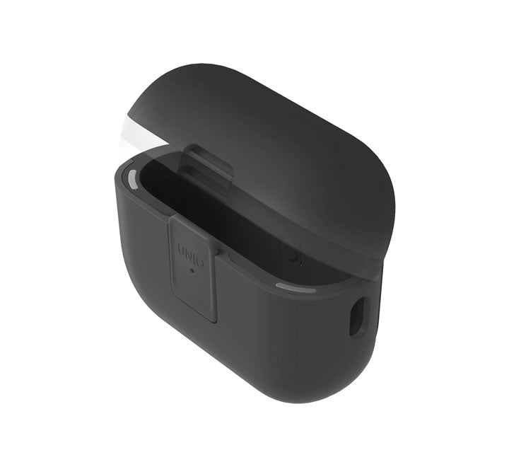 Uniq Clyde Lock Case for AirPods Pro 2nd Gen, Charcoal/Dark Grey