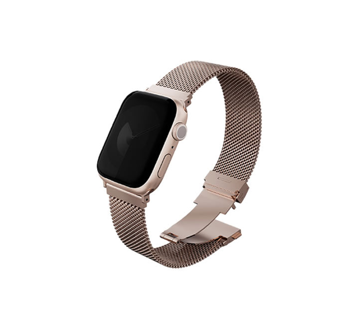 Uniq Dante Pro Self-Adjustable Mesh Steel Strap For Apple Watch 42/41/40mm - Metallic Rose