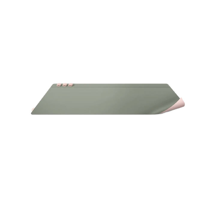 Uniq Hagen Reversible Smart Organization Desk Mat - Blush Pink / Mist Green