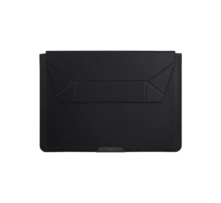Uniq Oslo Laptop Sleeve With Foldable Stand (Up to 14") - Jet Black