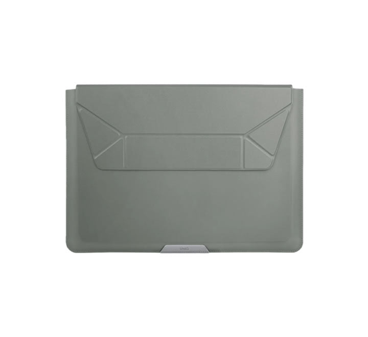 Uniq Oslo Laptop Sleeve With Foldable Stand (Up to 14") - Lichen Green
