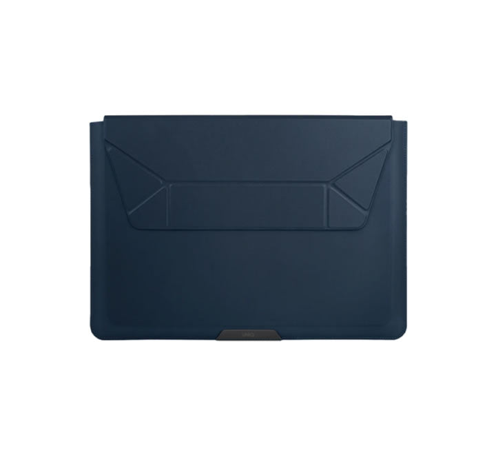 Uniq Oslo Laptop Sleeve With Foldable Stand (Up to 14") - Navy Blue