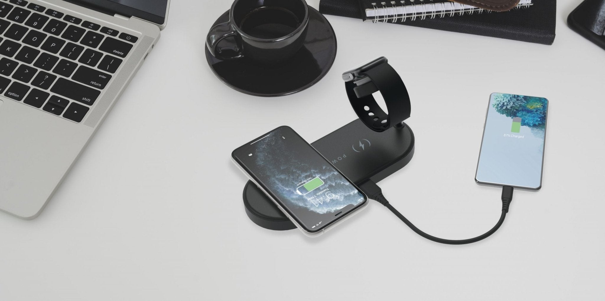 Powerology 4 in 1 Charging Dock 60W UK - Black